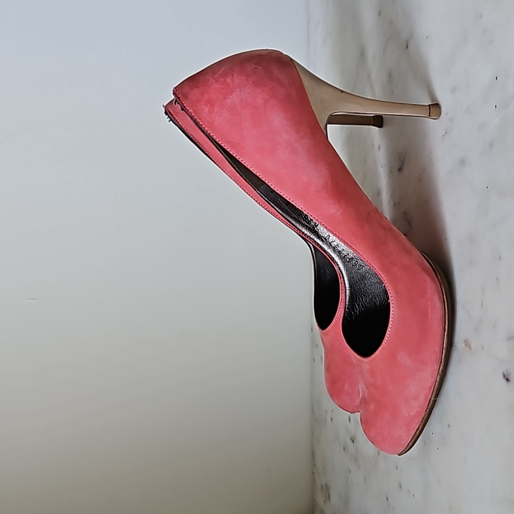 FERRAGAMO: pink silky soft suede heels